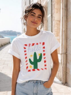 Camiseta cactus hello