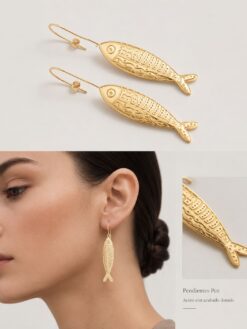 Pendientes sardina acero