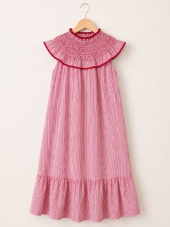 Vestido midi cuello nido de abeja - Imagen 3