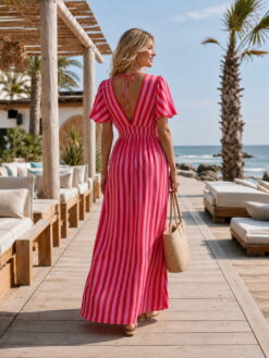 Vestido largo de rayas - Imagen 2