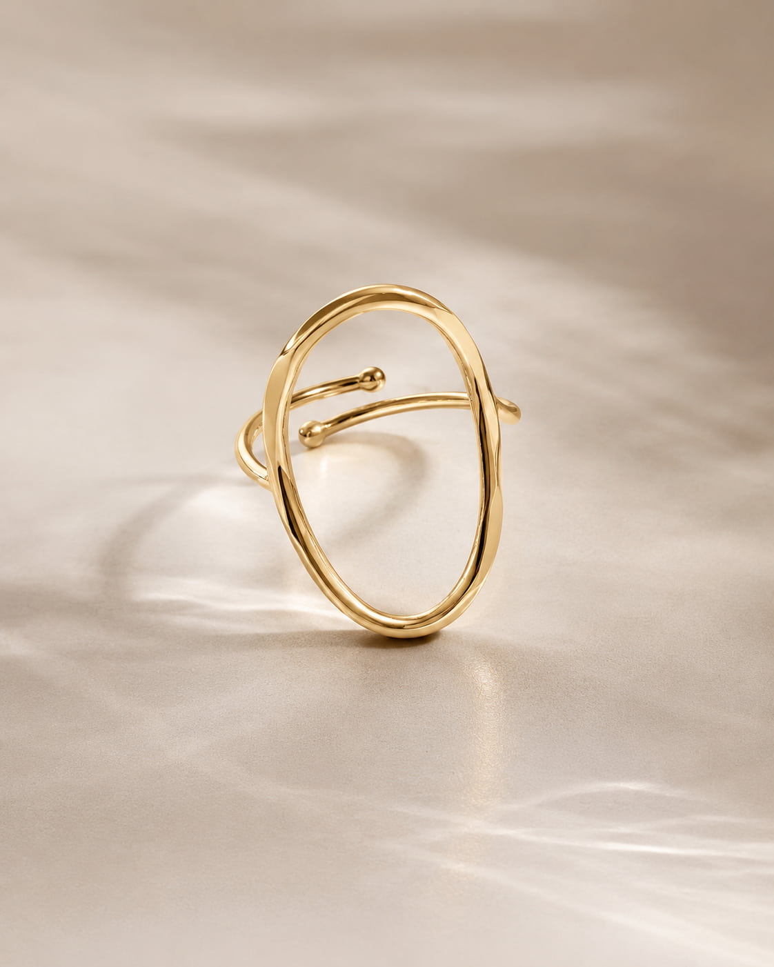 Anillo acero dorado - Imagen 2